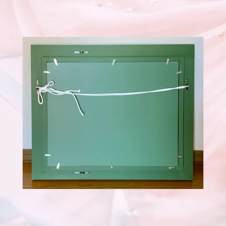 風景画「梅の満開」油彩画F6 額付き（アクリル面版）