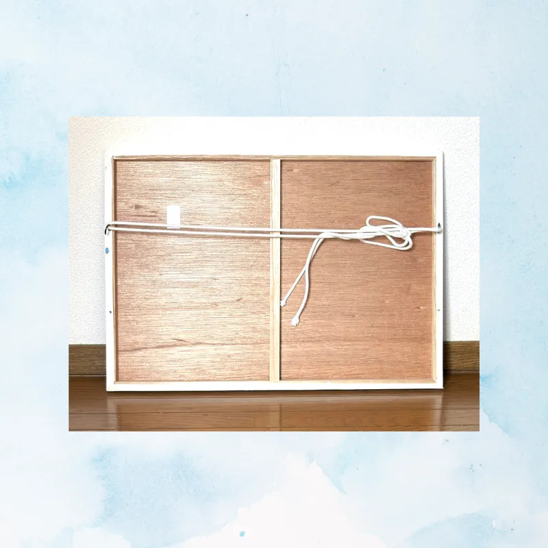 風景画「走る窓辺にて」アクリル画 / B3 額なし