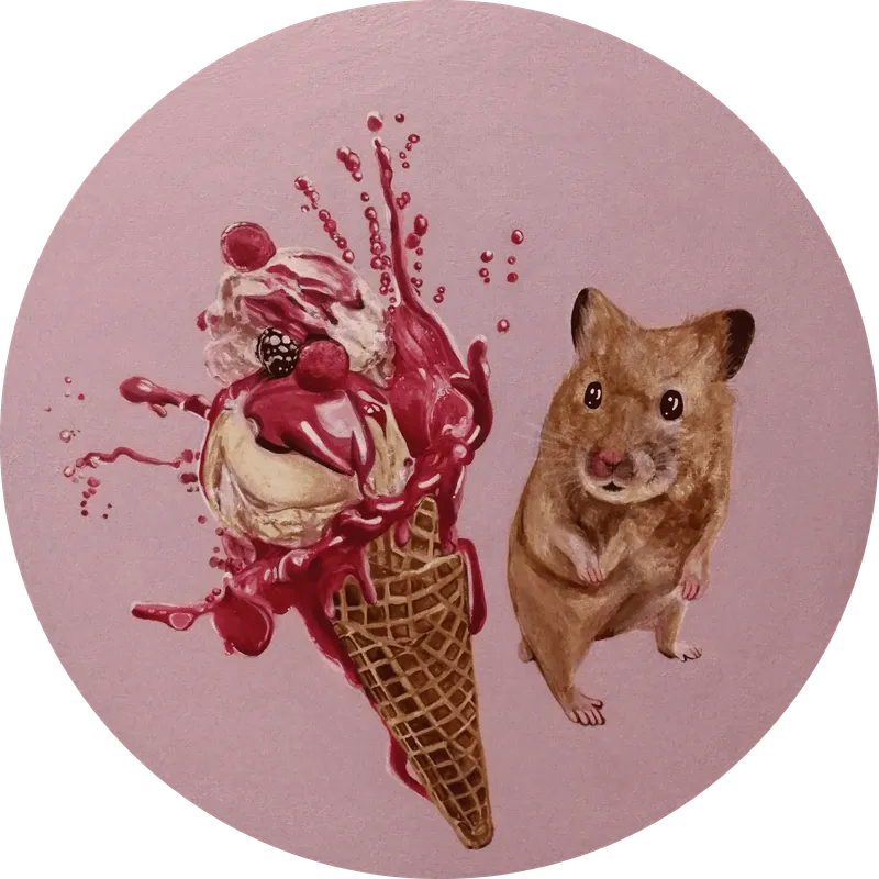 ハムスターとアイスクリーム