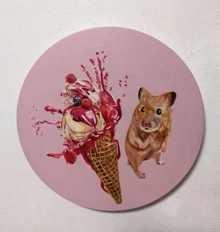 ハムスターとアイスクリーム