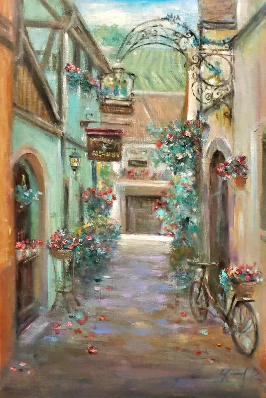 ワイン畑へ続く路