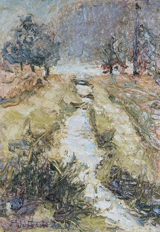 木崎湖にそそぐ小川