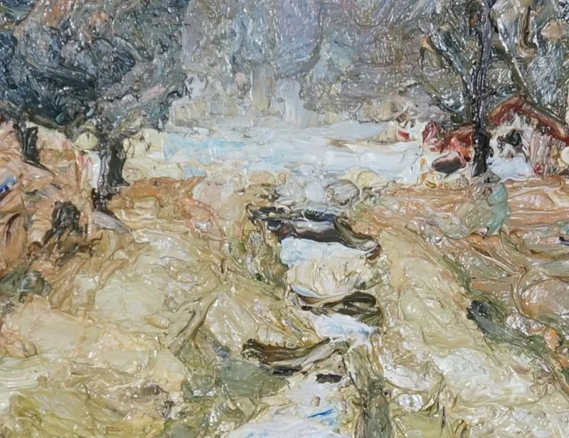 木崎湖にそそぐ小川