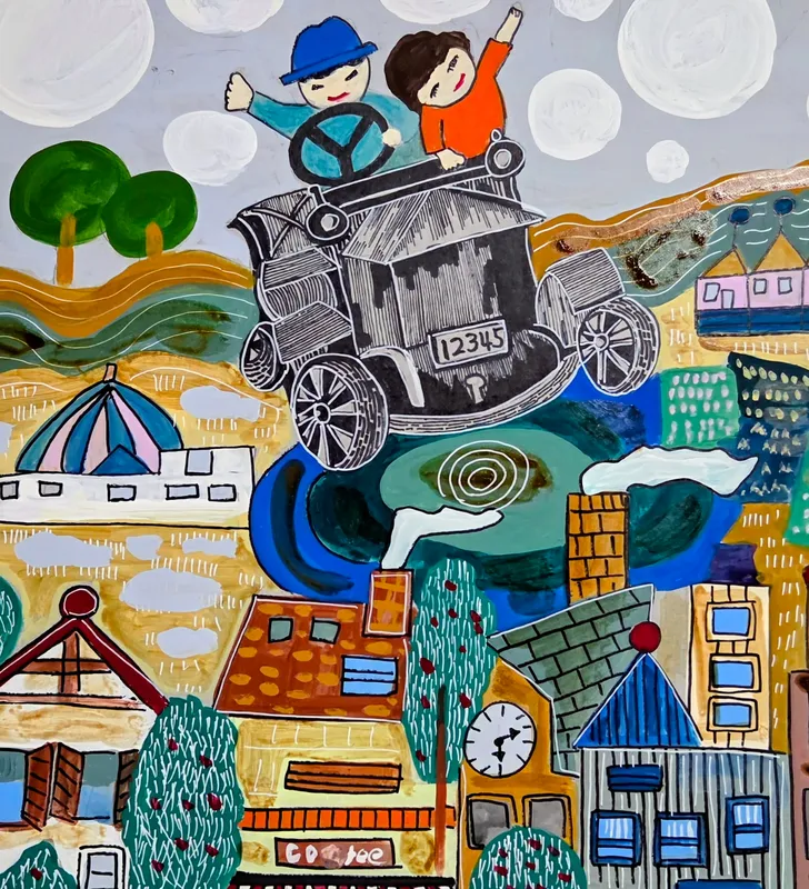 クラシックカーで~