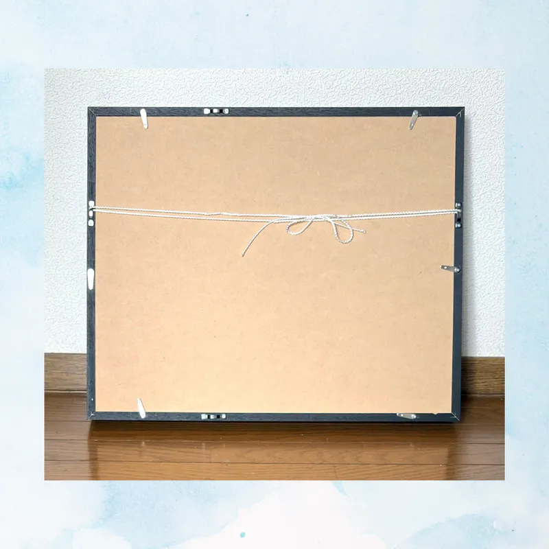 風景画「ただいま！お疲れ様！」油彩画/F4  額付き