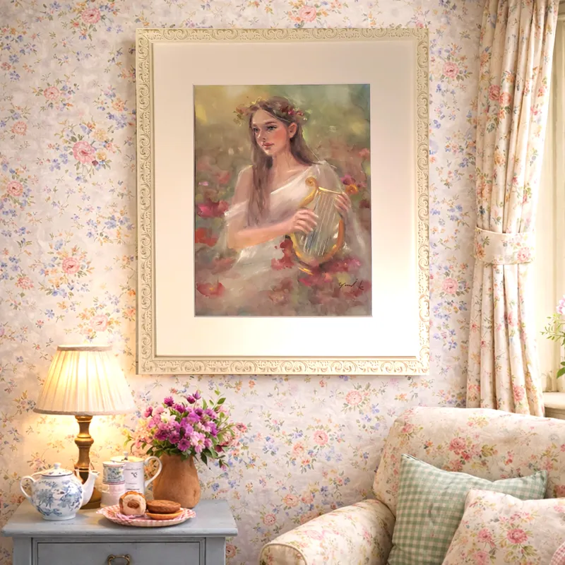 Muse in the flower field