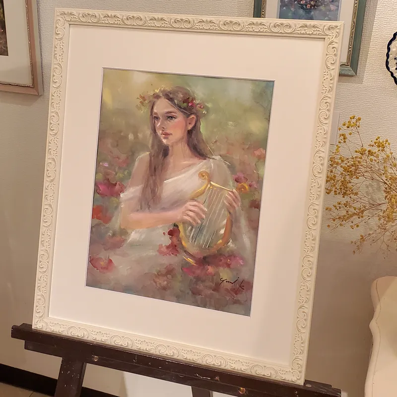 Muse in the flower field