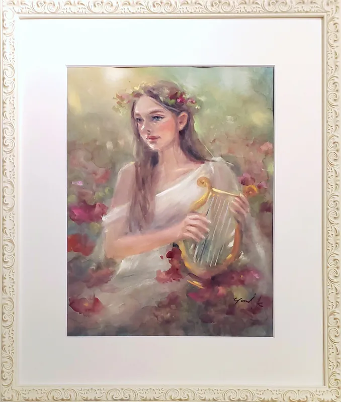 Muse in the flower field