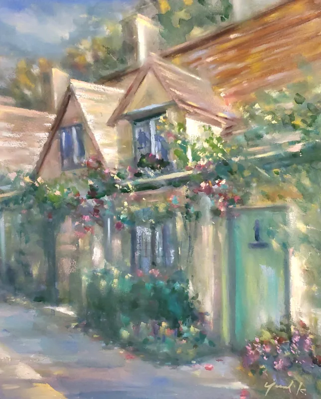 蜂蜜色に染まる村