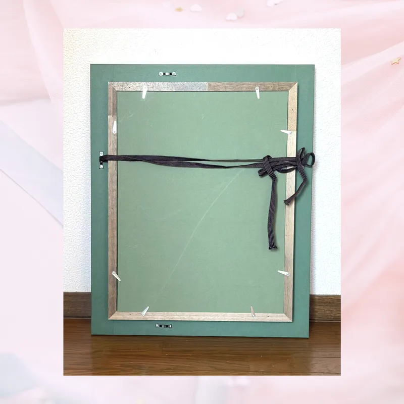 風景画「花霞の丘」油彩画/F4 額付き