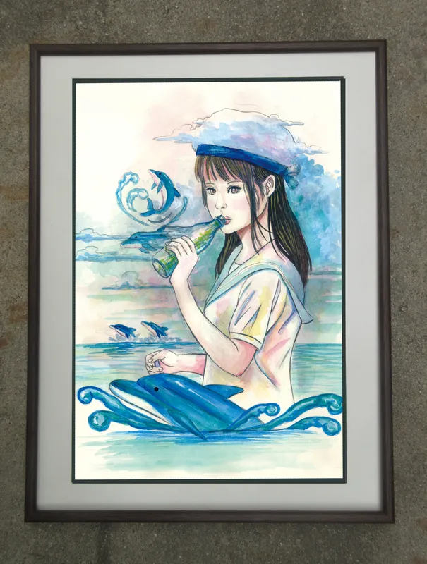 少女とイルカ
