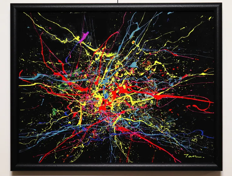 「光の軌跡」(NO,2518) 6号F仮縁付きアクリル絵の具