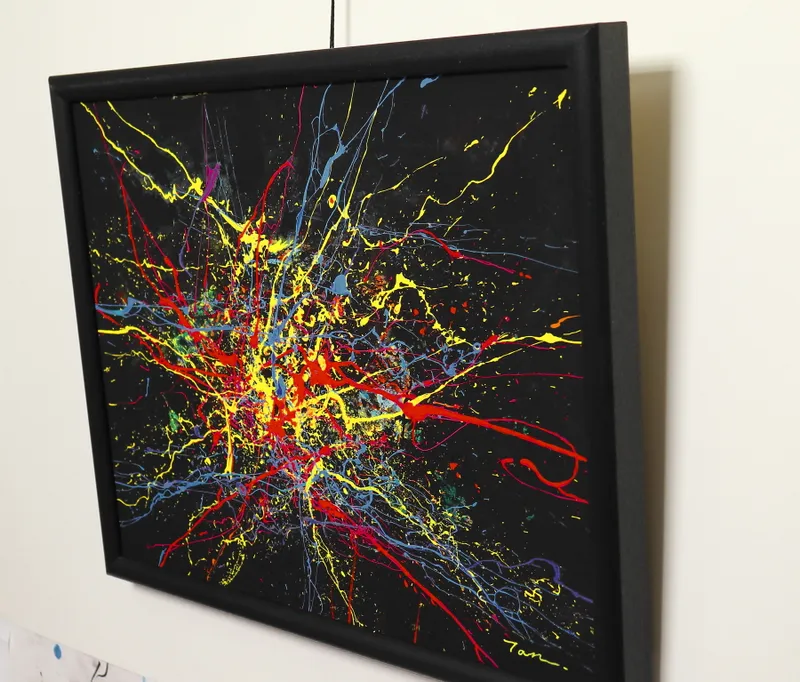 「光の軌跡」(NO,2518) 6号F仮縁付きアクリル絵の具