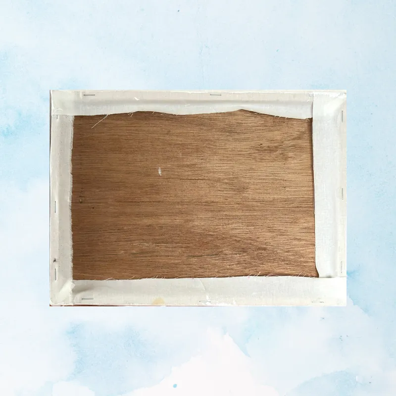 風景画「鞆の浦の夏」油彩画F4/額付き（アクリル面 ）