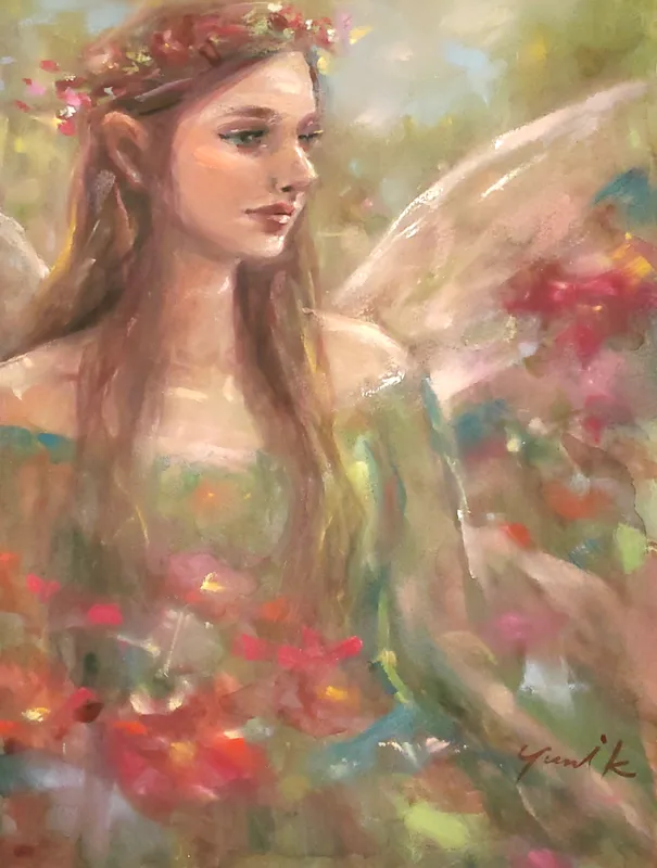 Fairy in the flower field