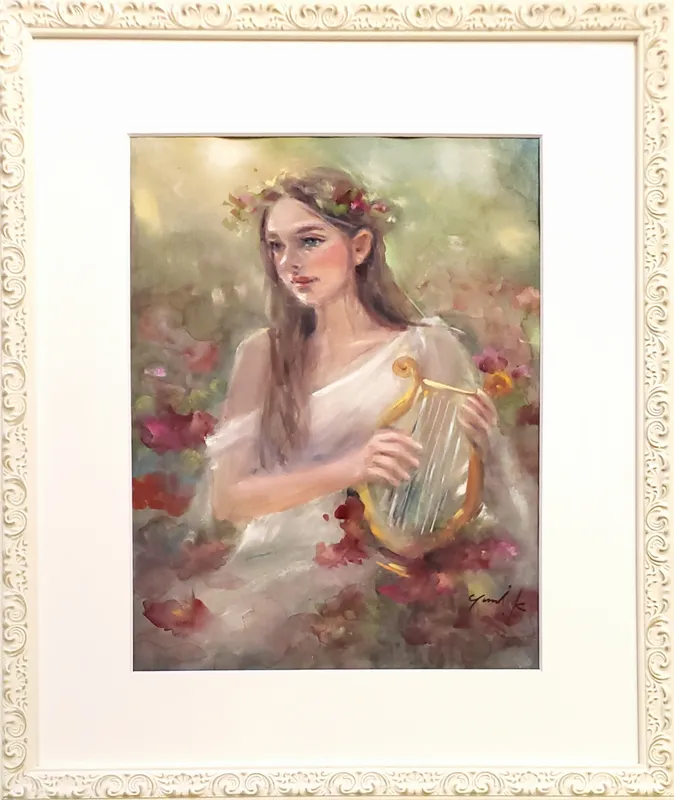 Muse in the flower field