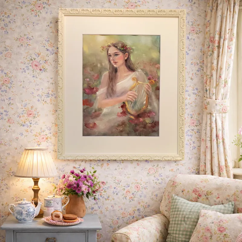 Muse in the flower field