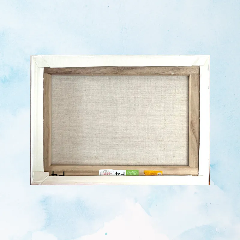 風景画「白壁の記憶・オビドス」油彩画 / F4 額付き