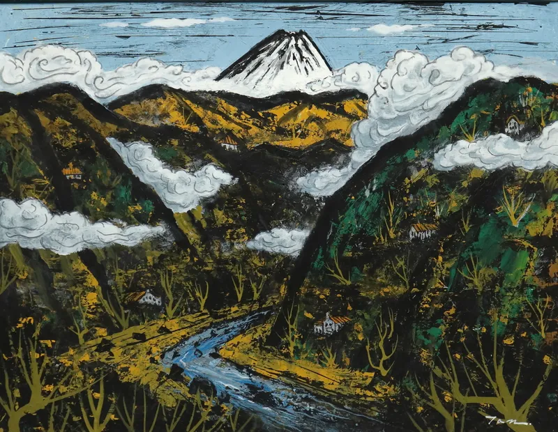 「富 士」（NO.2606-2) 6号F アクリル絵の具