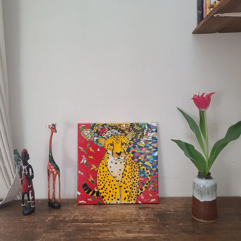 カラフルなチーター