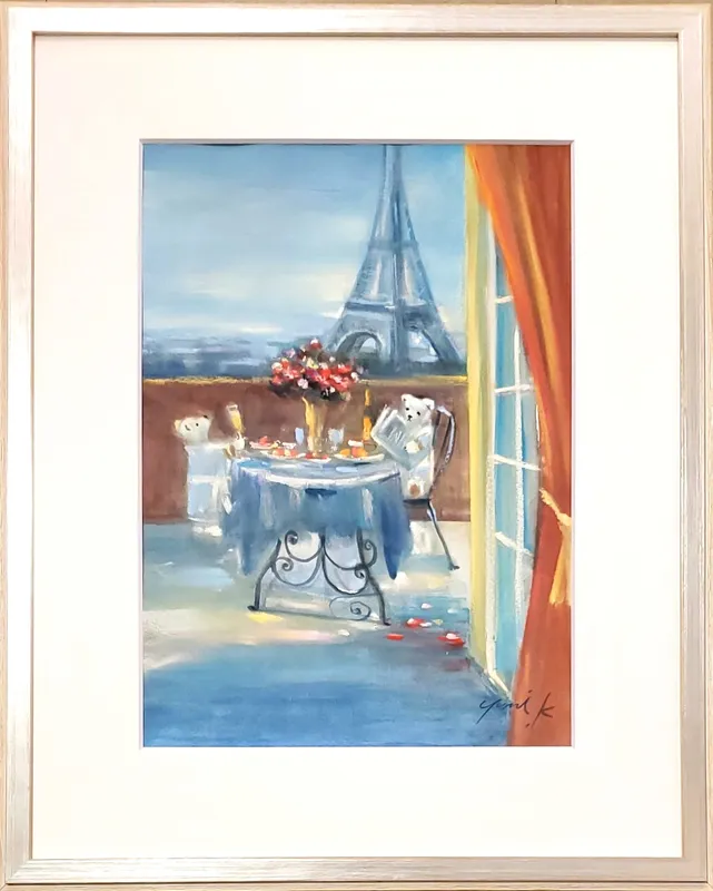 クマ達のモーニングテラス in Paris