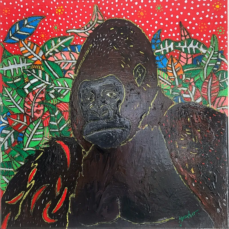 ジロリと にらむGorilla