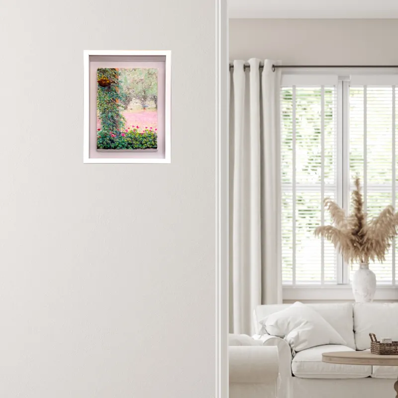 風景画「午後の気配」油彩画 SM /額（アクリル面版）