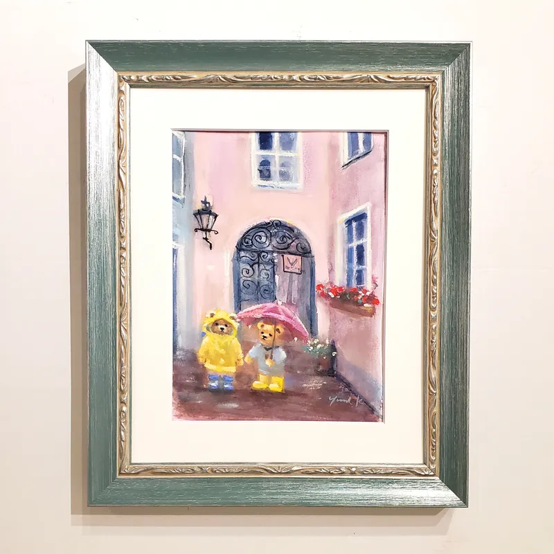 クマ達の雨の日散歩