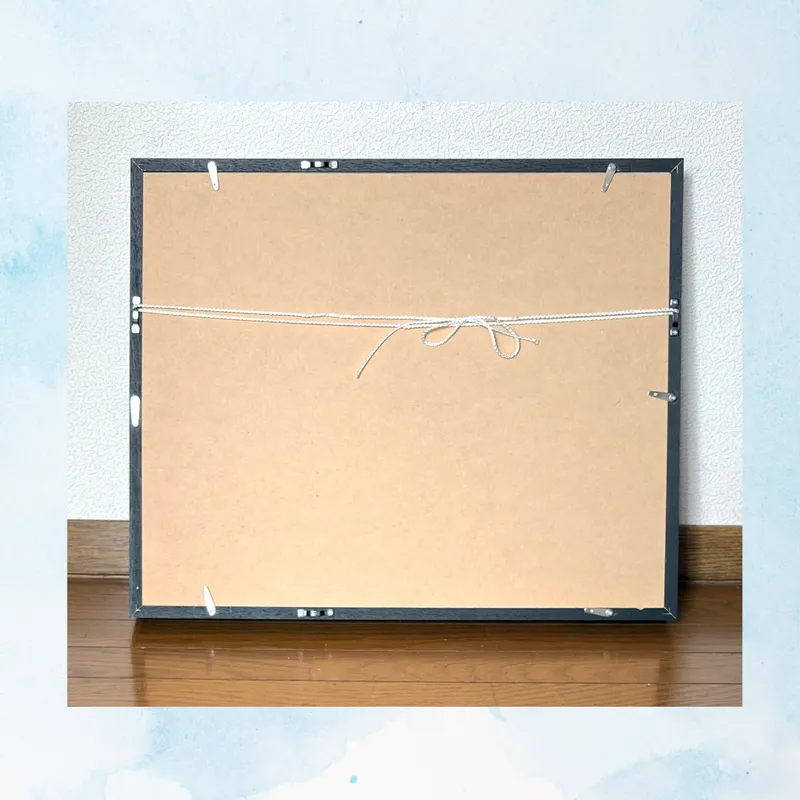 風景画「ただいま！お疲れ様！」油彩画/F4  額付き