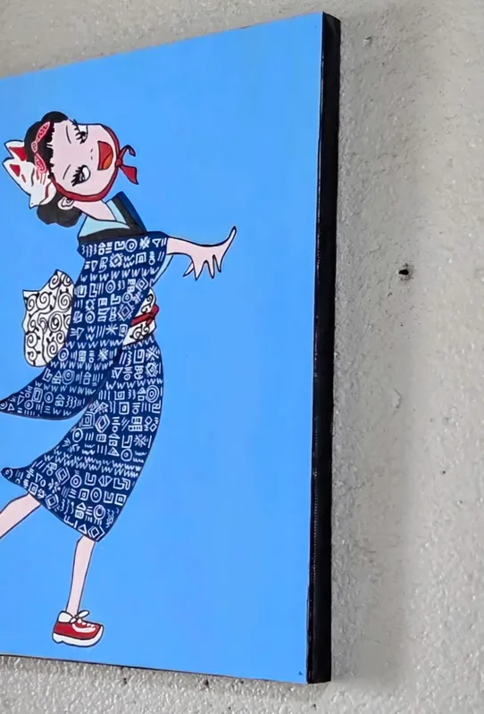 お面とスニーカー