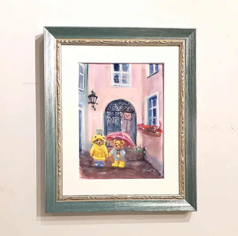 クマ達の雨の日散歩