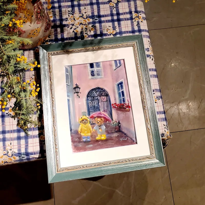 クマ達の雨の日散歩