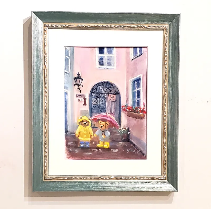 クマ達の雨の日散歩