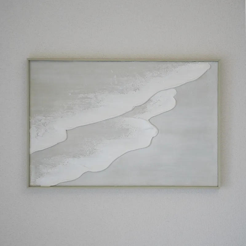 40×60cm Beach 海の絵　グレージュ