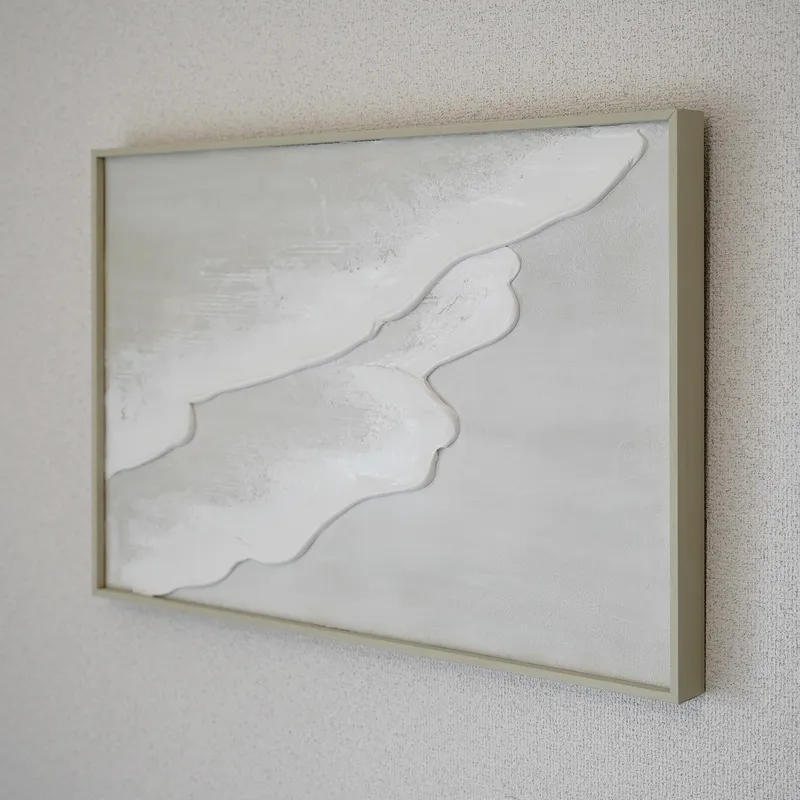 40×60cm Beach 海の絵　グレージュ