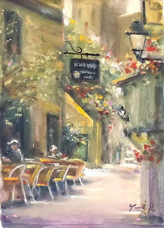 昼下がりのテラスで