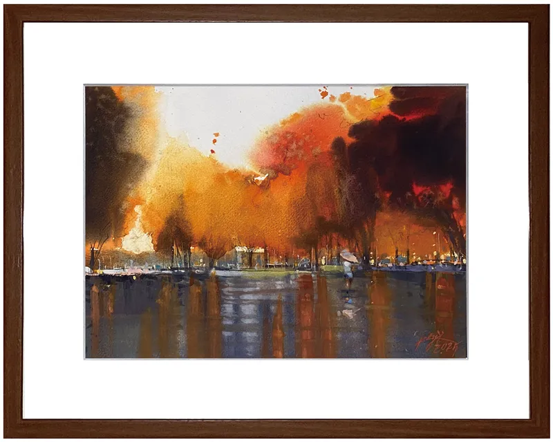 雨あがりの紅葉