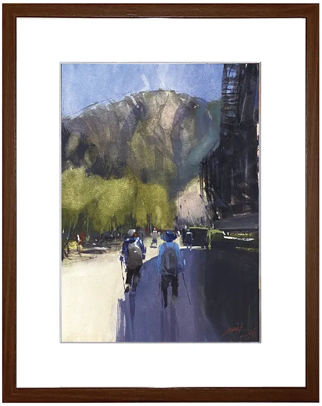 青いコントラスト