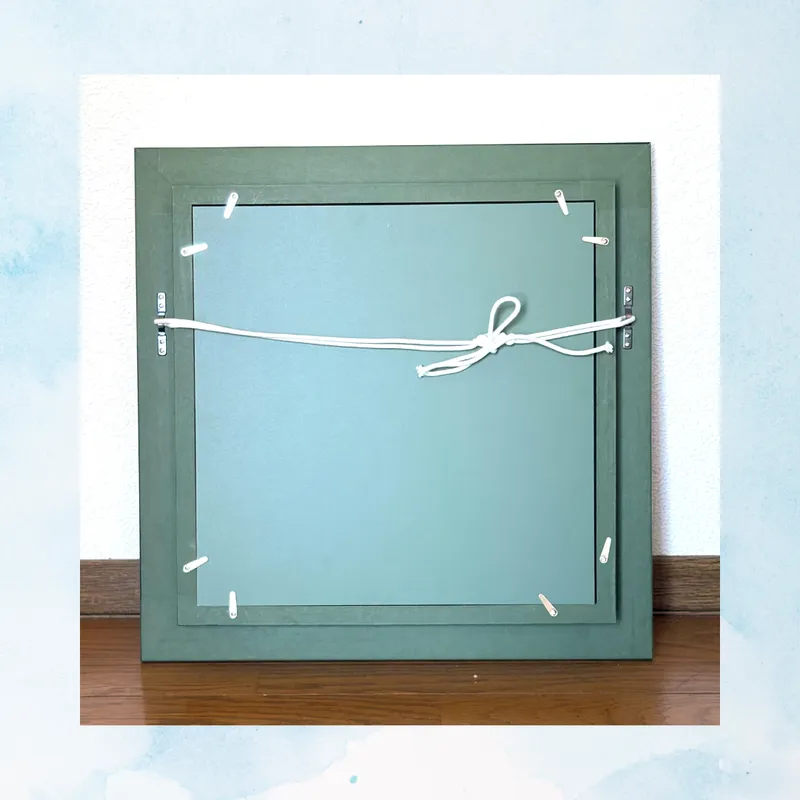 風景画「赤い扉のある夕べ」油彩画 / S3