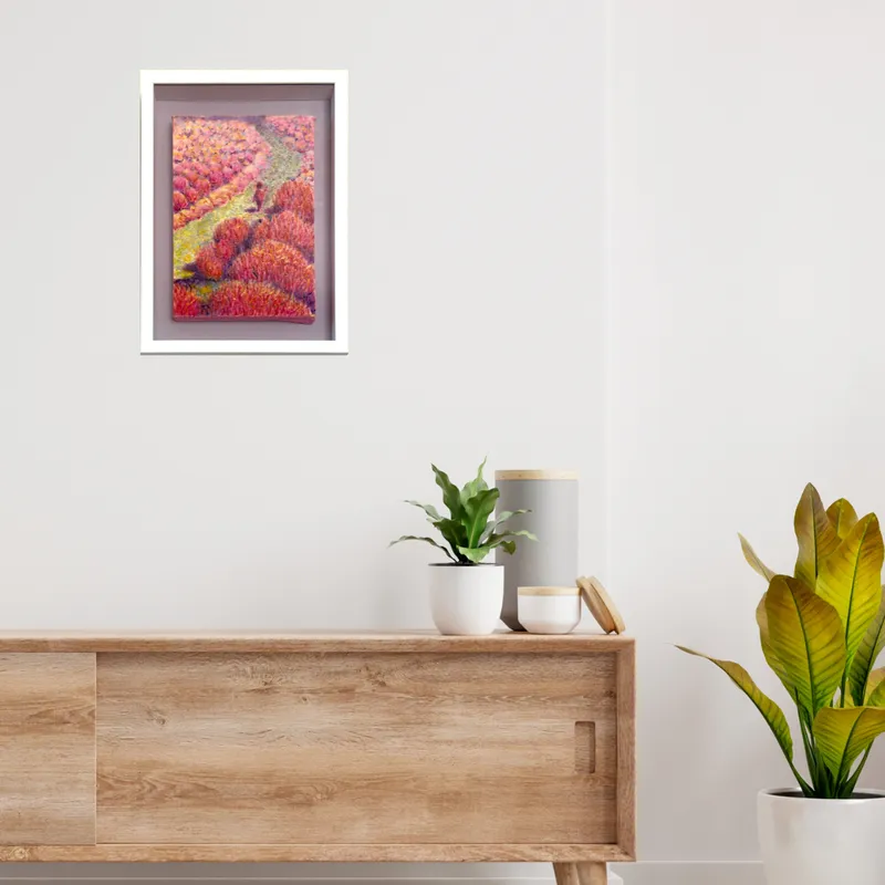 風景画「小路の記憶」油彩画SM / 額付き