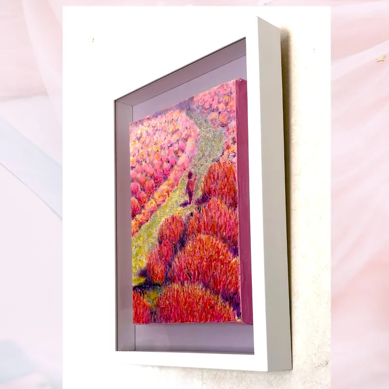 風景画「小路の記憶」油彩画SM / 額付き