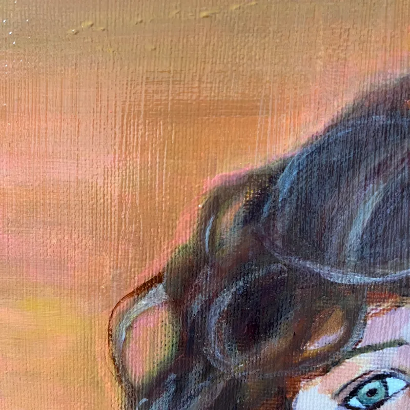 ニットを着た女性(加筆複製画)