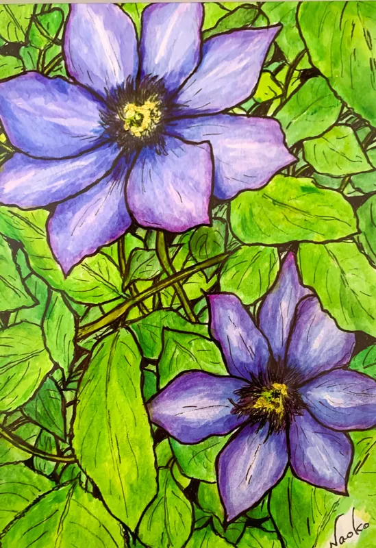 緑の中でひらく