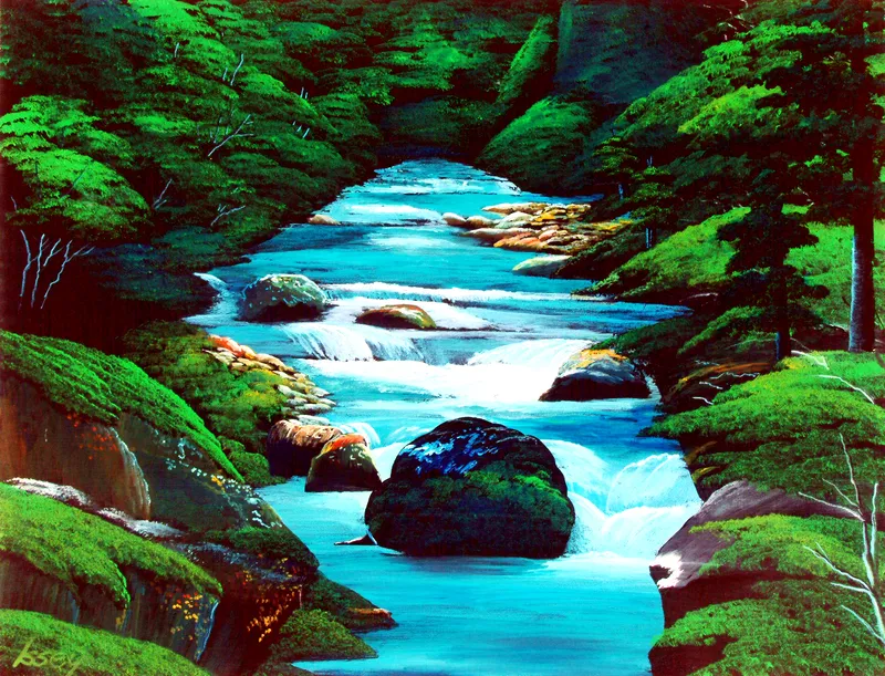 山奥・暗い渓流