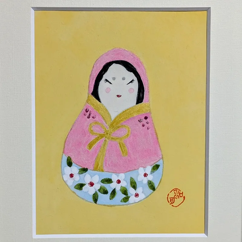 ルビーで描いた花だるま