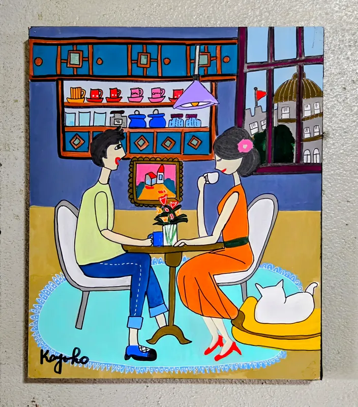 異国のカフェにて.....