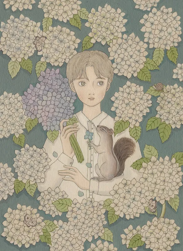 百の白い花